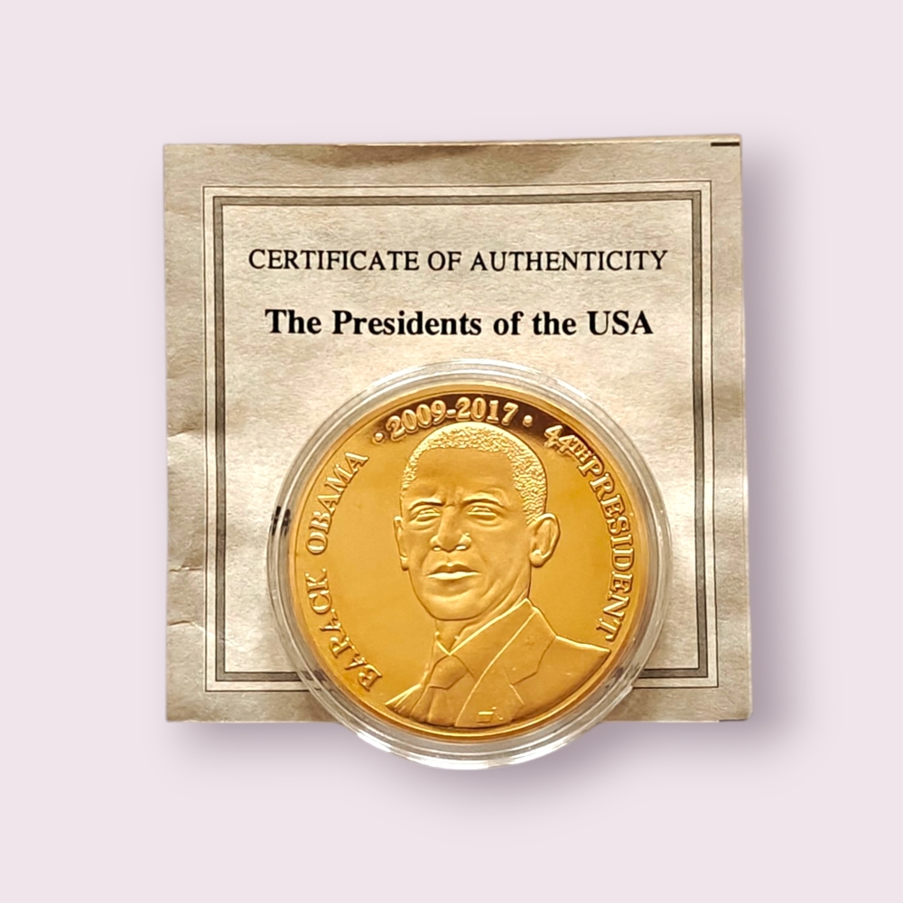 Barak Obama 2009-2017 Proof Commemorative Coin By American Mint, 33mm, with COA